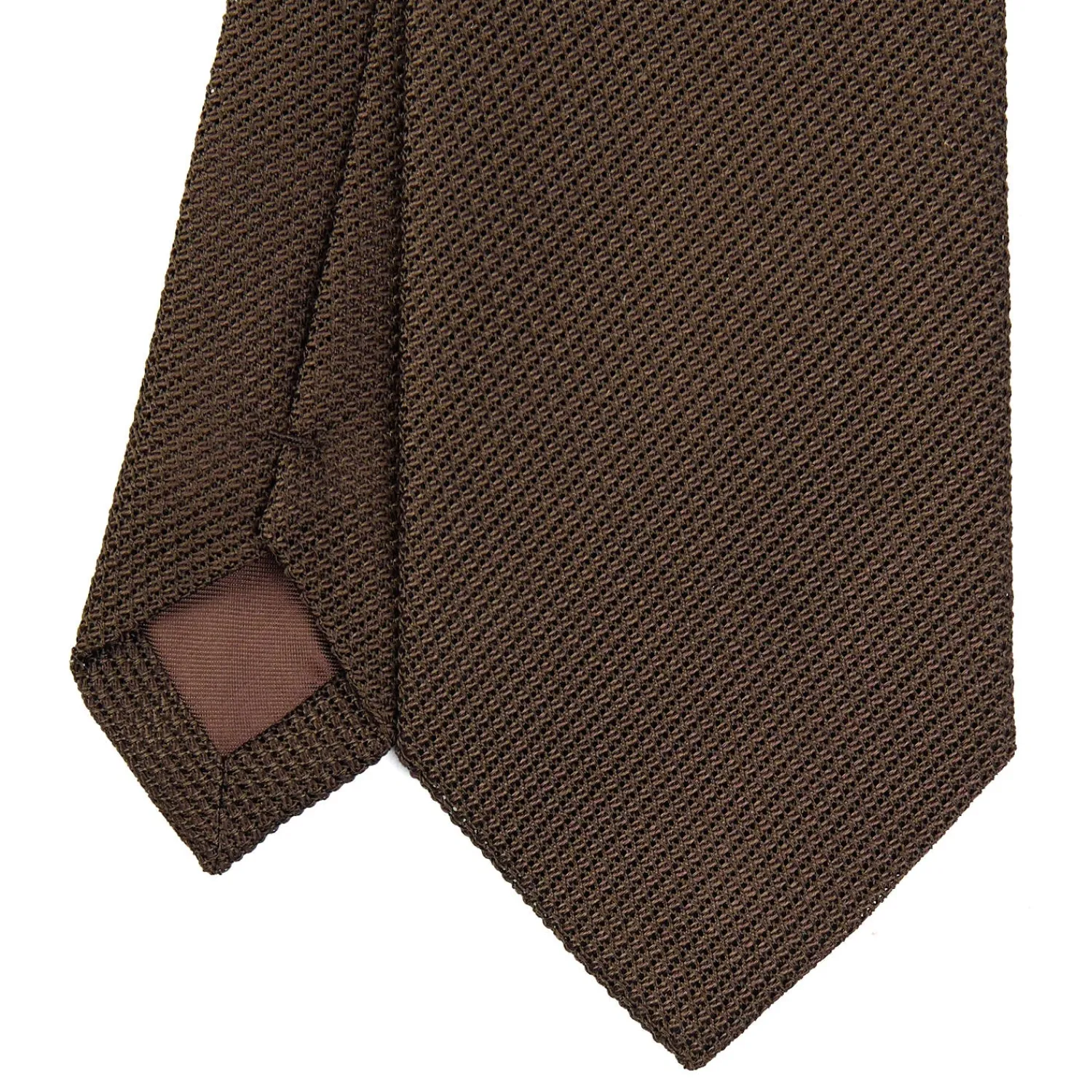 E.Marinella CRAVATTE|Cravatte In Garza E Tricot|CRAVATTA SARTORIALE MARRONE SCURO In garza di seta