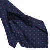 E.Marinella CRAVATTE|Cravatte 7 Pieghe|CRAVATTA SARTORIALE 7 PIEGHE IN SETA BLU SCURO Microfantasia fiore