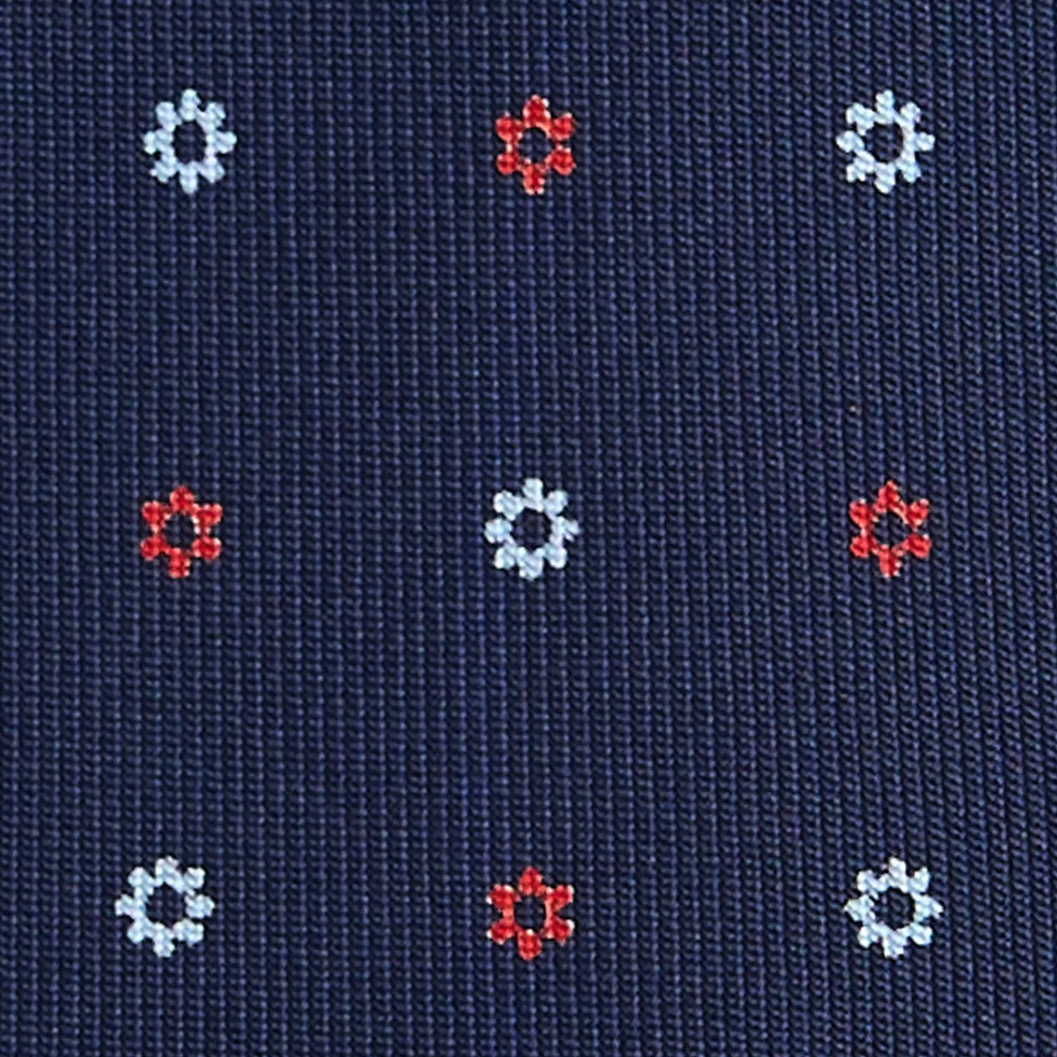 E.Marinella CRAVATTE|Cravatte 7 Pieghe|CRAVATTA SARTORIALE 7 PIEGHE IN SETA BLU SCURO Microfantasia fiore
