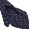 E.Marinella CRAVATTE|Cravatte 7 Pieghe|CRAVATTA SARTORIALE 7 PIEGHE IN SETA BLU SCURO Microfantasia fiore