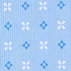 E.Marinella CRAVATTE|Cravatte 7 Pieghe|CRAVATTA SARTORIALE 7 PIEGHE IN SETA AZZURRA Microfantasia fiore