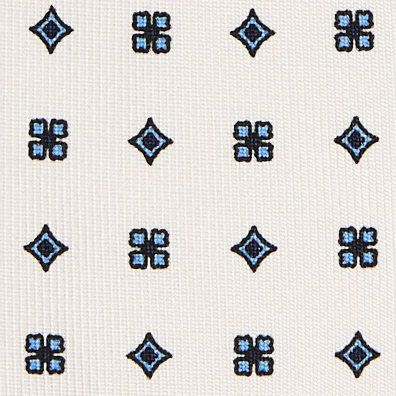 E.Marinella CRAVATTE|Cravatte 7 Pieghe|CRAVATTA SARTORIALE 7 PIEGHE IN SETA BIANCA Microfantasia fiore