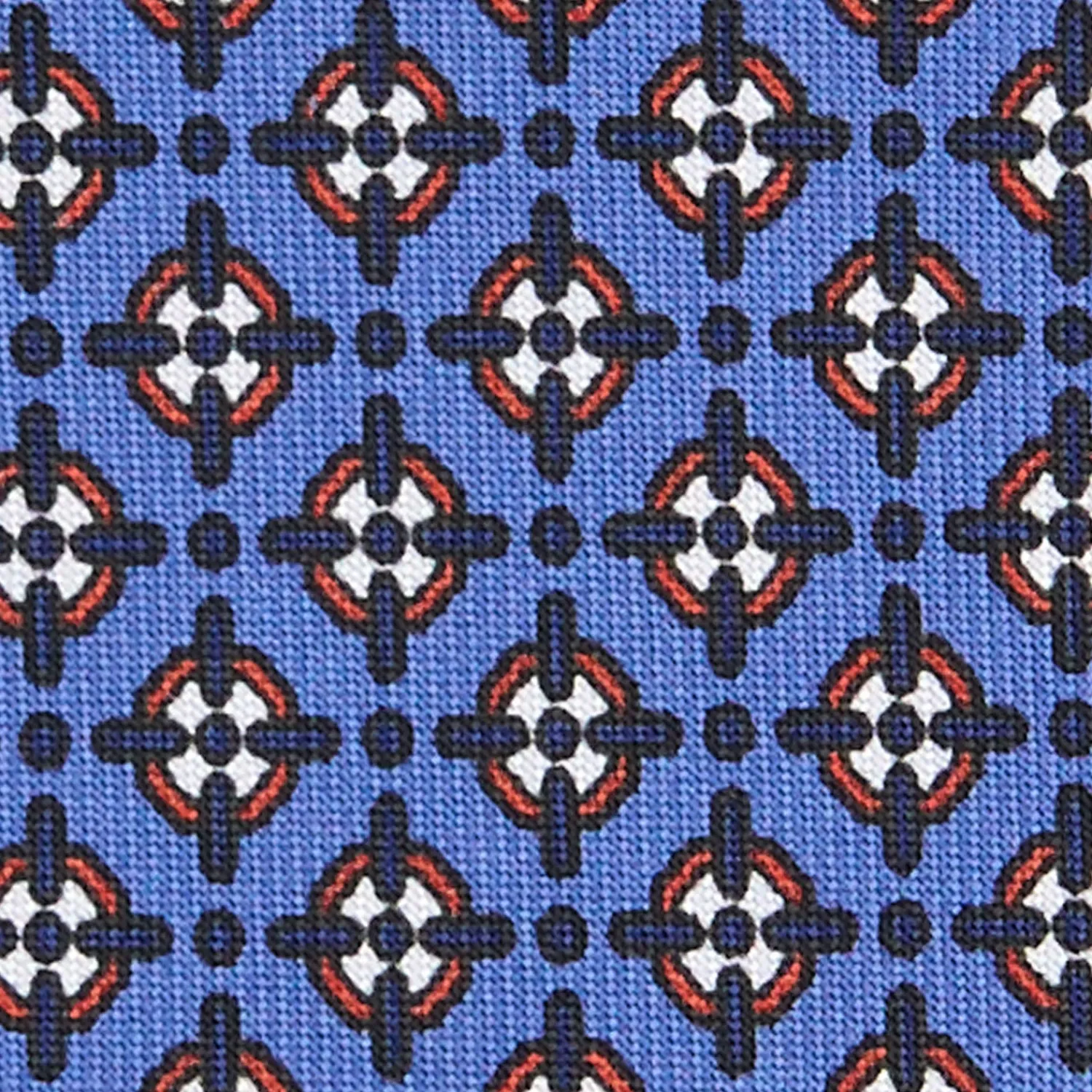 E.Marinella CRAVATTE|Cravatte 7 Pieghe|CRAVATTA SARTORIALE 7 PIEGHE IN SETA AZZURRO POLVERE Microfantasia fiore