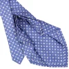 E.Marinella CRAVATTE|Cravatte 9 Pieghe|CRAVATTA SARTORIALE 9 PIEGHE IN SETA AZZURRO POLVERE Microfantasia fiore