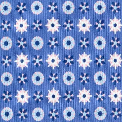 E.Marinella CRAVATTE|Cravatte 9 Pieghe|CRAVATTA SARTORIALE 9 PIEGHE IN SETA AZZURRO POLVERE Microfantasia fiore