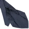 E.Marinella CRAVATTE|Cravatte 9 Pieghe|CRAVATTA SARTORIALE 9 PIEGHE IN SETA BLU SCURO Microfantasia fiore