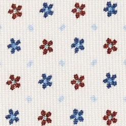 E.Marinella CRAVATTE|Cravatte 7 Pieghe|CRAVATTA SARTORIALE 7 PIEGHE IN SETA BIANCA Microfantasia fiore