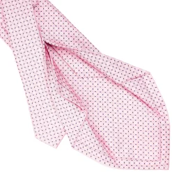 E.Marinella CRAVATTE|Cravatte 5 Pieghe|CRAVATTA SARTORIALE 5 PIEGHE IN SETA ROSA Microfantasia fiore