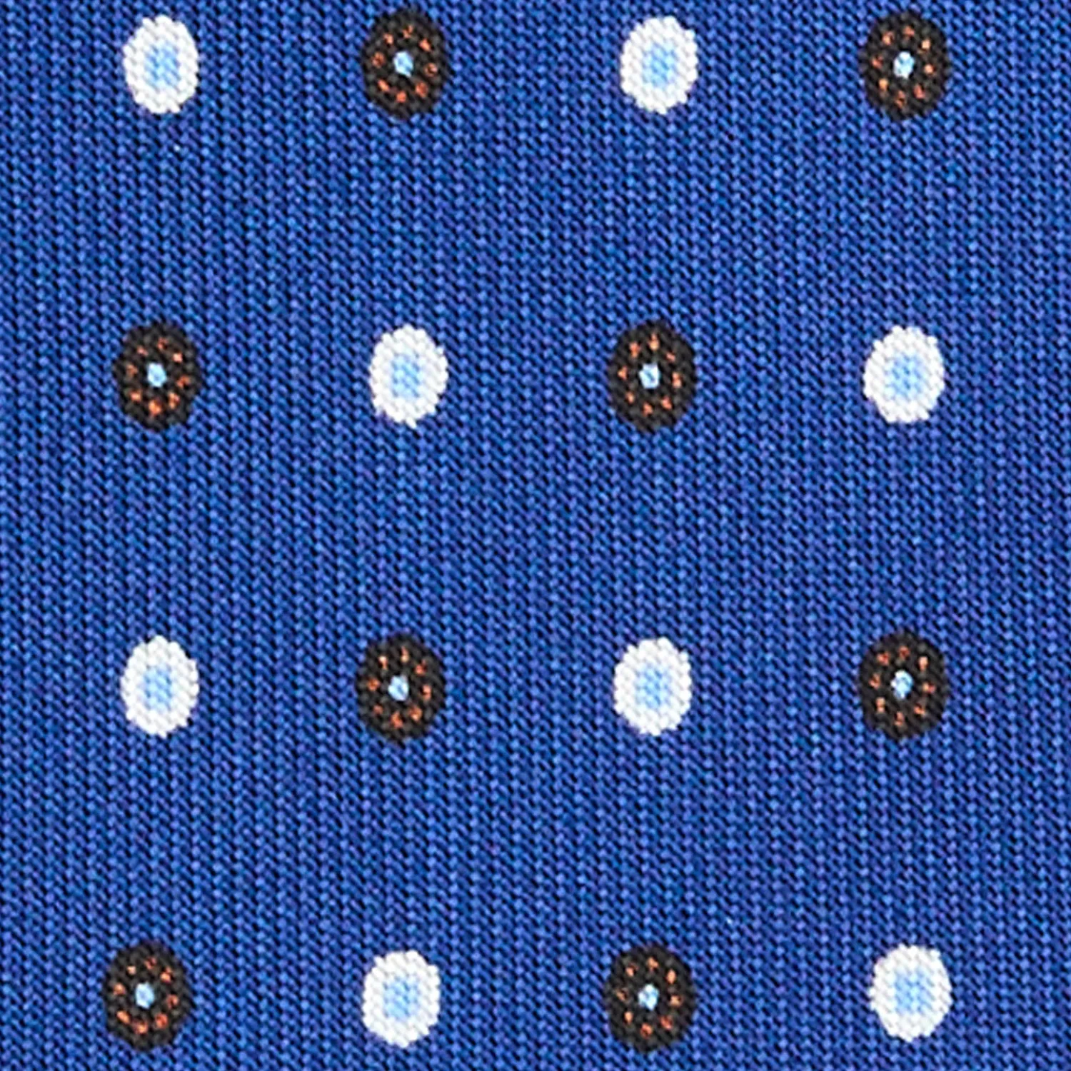 E.Marinella CRAVATTE|Cravatte 9 Pieghe|CRAVATTA SARTORIALE 9 PIEGHE IN SETA BLU Microfantasia fiore