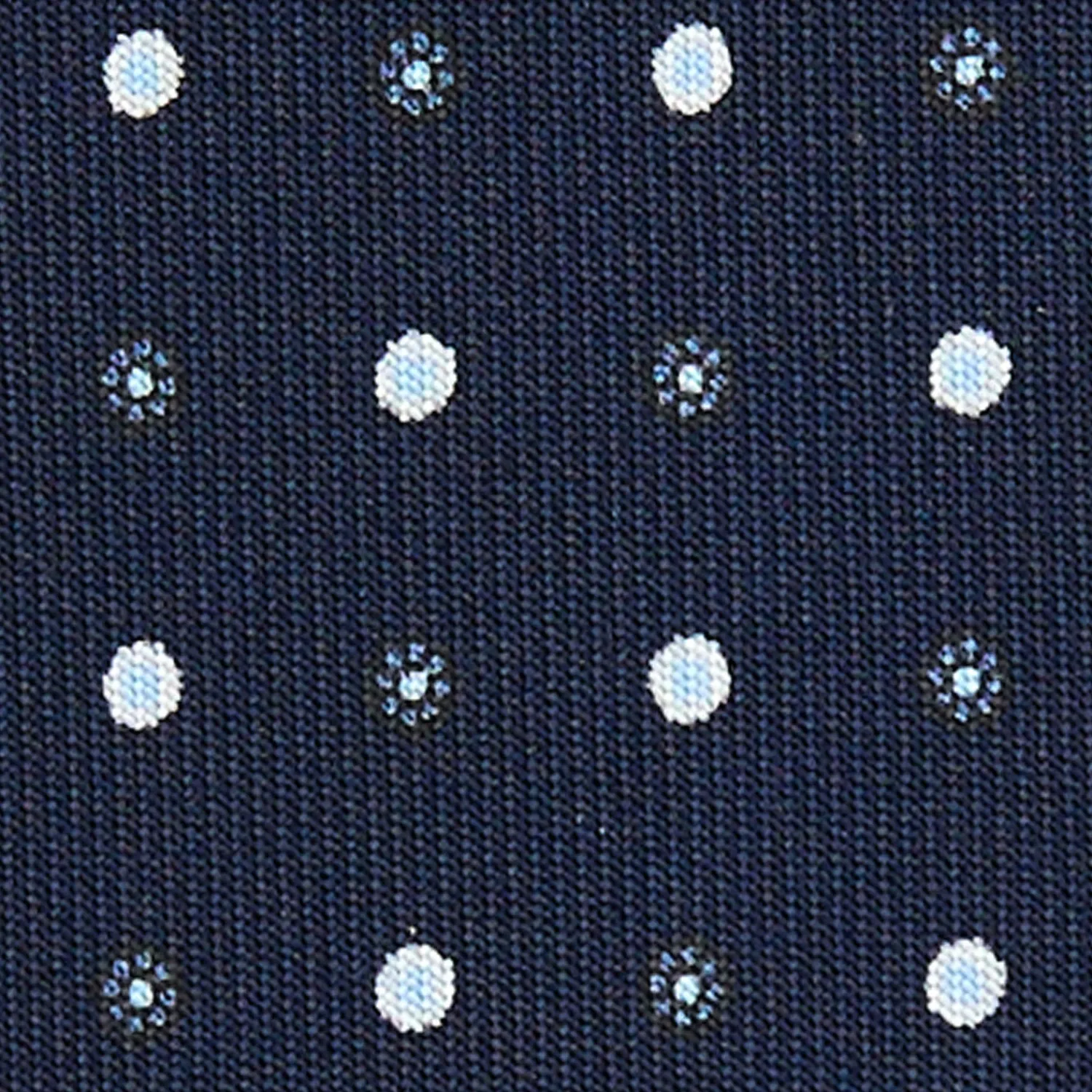 E.Marinella CRAVATTE|Cravatte 9 Pieghe|CRAVATTA SARTORIALE 9 PIEGHE IN SETA BLU SCURO Microfantasia fiore