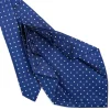 E.Marinella CRAVATTE|Cravatte 9 Pieghe|CRAVATTA SARTORIALE 9 PIEGHE IN SETA BLU Microfantasia fiore