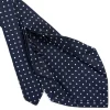 E.Marinella CRAVATTE|Cravatte 9 Pieghe|CRAVATTA SARTORIALE 9 PIEGHE IN SETA BLU SCURO Microfantasia fiore