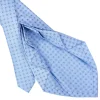 E.Marinella CRAVATTE|Cravatte 9 Pieghe|CRAVATTA SARTORIALE 9 PIEGHE IN SETA AZZURRA Microfantasia fiore