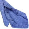 E.Marinella CRAVATTE|Cravatte 9 Pieghe|CRAVATTA SARTORIALE 9 PIEGHE IN SETA AZZURRO POLVERE Microfantasia fiore