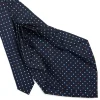 E.Marinella CRAVATTE|Cravatte 9 Pieghe|CRAVATTA SARTORIALE 9 PIEGHE IN SETA BLU SCURO Microfantasia fiore