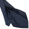 E.Marinella CRAVATTE|Cravatte 9 Pieghe|CRAVATTA SARTORIALE 9 PIEGHE IN SETA BLU SCURO Microfantasia fiore
