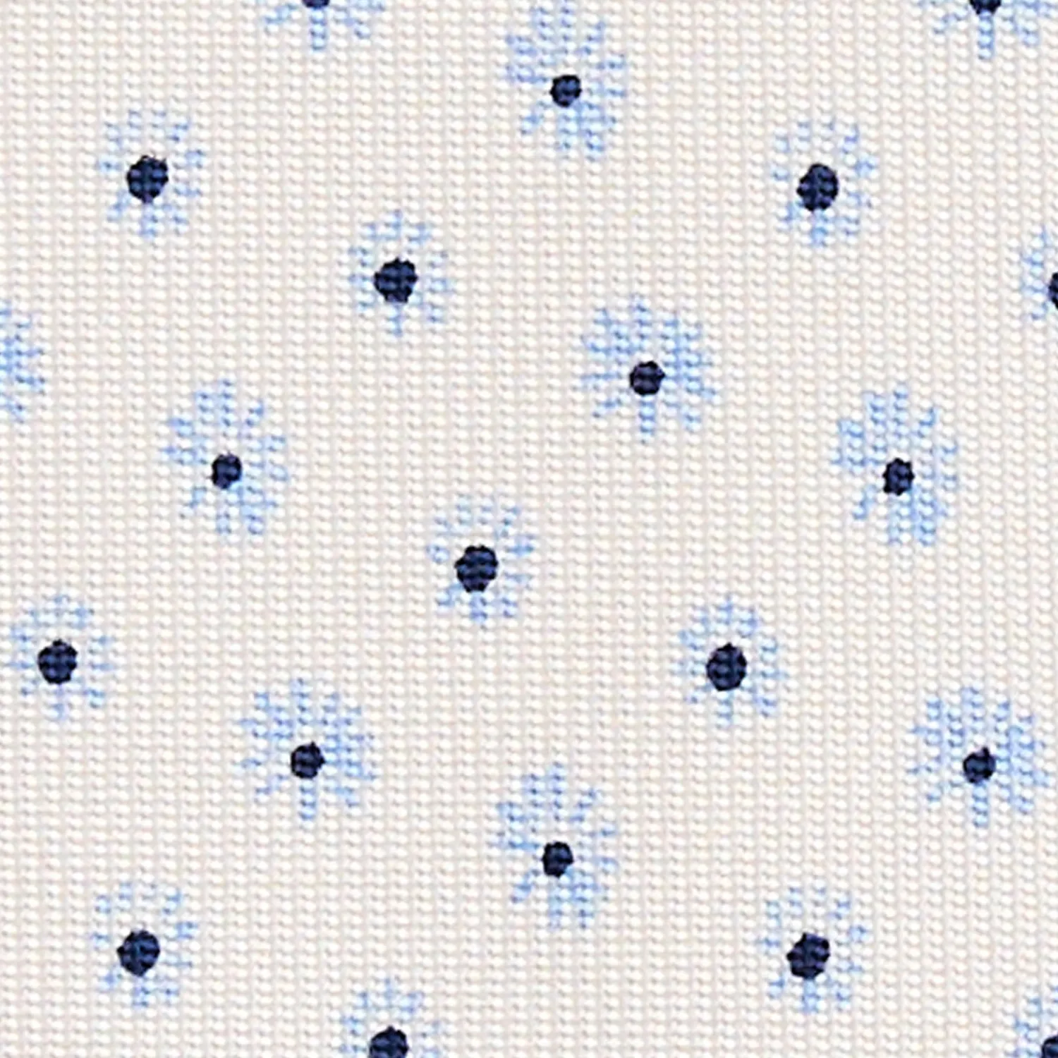 E.Marinella CRAVATTE|Cravatte 5 Pieghe|CRAVATTA SARTORIALE 5 PIEGHE IN SETA BIANCA Microfantasia fiore