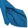 E.Marinella CRAVATTE|Cravatte 5 Pieghe|CRAVATTA SARTORIALE 5 PIEGHE IN SETA BLU MEDIO Microfantasia fiore