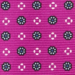 E.Marinella CRAVATTE|Cravatte 5 Pieghe|CRAVATTA SARTORIALE 5 PIEGHE IN SETA FUCSIA Microfantasia fiore