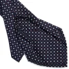 E.Marinella CRAVATTE|Cravatte 5 Pieghe|CRAVATTA SARTORIALE 5 PIEGHE IN SETA BLU SCUROMicrofantasia fiore