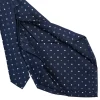 E.Marinella CRAVATTE|Cravatte 5 Pieghe|CRAVATTA SARTORIALE 5 PIEGHE IN SETA BLU SCUROMicrofantasia fiore