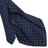 E.Marinella CRAVATTE|Cravatte 5 Pieghe|CRAVATTA SARTORIALE 5 PIEGHE IN SETA BLU SCUROMicrofantasia fiore