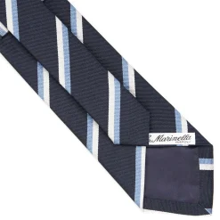 E.Marinella CRAVATTE|Cravatte Regimental E Rigate|CRAVATTA SARTORIALE RIGATA In seta blu scuro