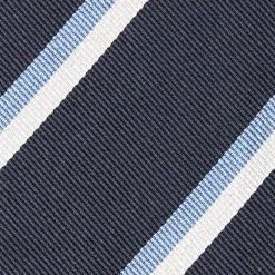 E.Marinella CRAVATTE|Cravatte Regimental E Rigate|CRAVATTA SARTORIALE RIGATA In seta blu scuro