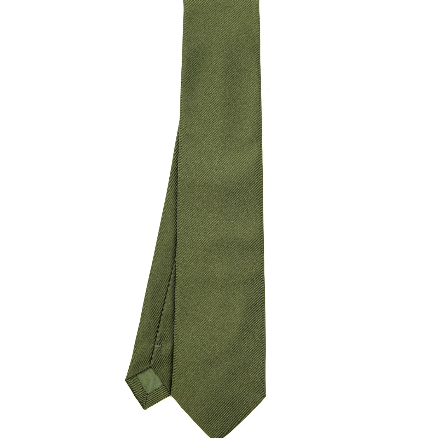 E.Marinella CRAVATTE|Cravatte In Seta Jacquard|CRAVATTA SARTORIALE SETA JACQUARD VERDE OLIVA Tinta unita