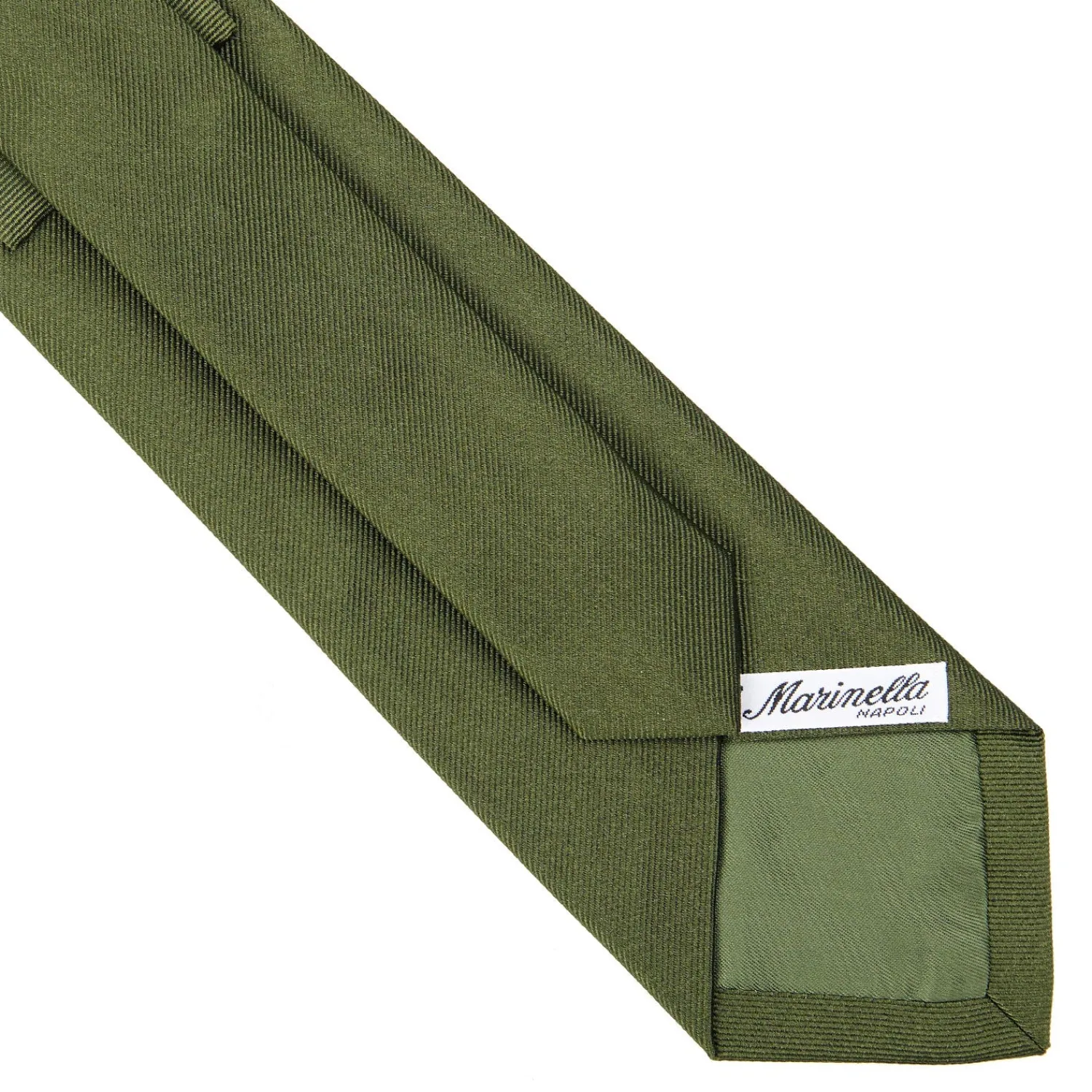 E.Marinella CRAVATTE|Cravatte In Seta Jacquard|CRAVATTA SARTORIALE SETA JACQUARD VERDE OLIVA Tinta unita