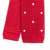 E.Marinella CRAVATTE|Cravatte In Garza E Tricot|CRAVATTA SARTORIALE TRICOT IN SETA ROSSA Pois