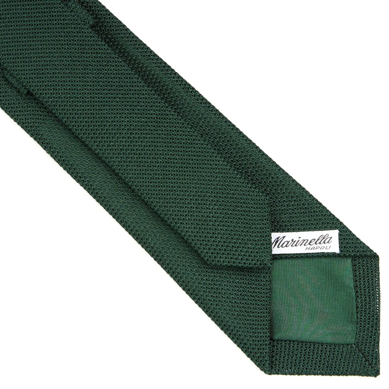 E.Marinella CRAVATTE|Cravatte In Garza E Tricot|CRAVATTA SARTORIALE VERDE SCURO In garza di seta