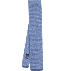 E.Marinella CRAVATTE|Cravatte In Lana E Cashmere|CRAVATTA TRICOT IN CASHMERE AZZURRO POLVERE Tinta unita