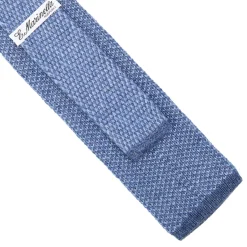 E.Marinella CRAVATTE|Cravatte In Lana E Cashmere|CRAVATTA TRICOT IN CASHMERE AZZURRO POLVERE Tinta unita