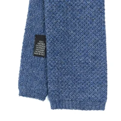 E.Marinella CRAVATTE|Cravatte In Lana E Cashmere|CRAVATTA TRICOT IN CASHMERE BLU Tinta unita