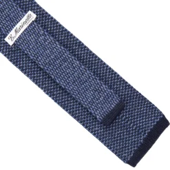 E.Marinella CRAVATTE|Cravatte In Lana E Cashmere|CRAVATTA TRICOT IN CASHMERE BLU SCURO Tinta unita