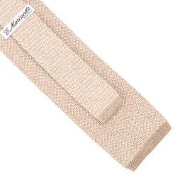E.Marinella CRAVATTE|Cravatte In Lana E Cashmere|CRAVATTA TRICOT IN CASHMERE BEIGE Tinta unita