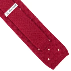 E.Marinella CRAVATTE|Cravatte In Lana E Cashmere|CRAVATTA TRICOT IN CASHMERE BORDEAUX Pois azzurro