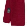 E.Marinella CRAVATTE|Cravatte In Lana E Cashmere|CRAVATTA TRICOT IN CASHMERE BORDEAUX Tinta unita