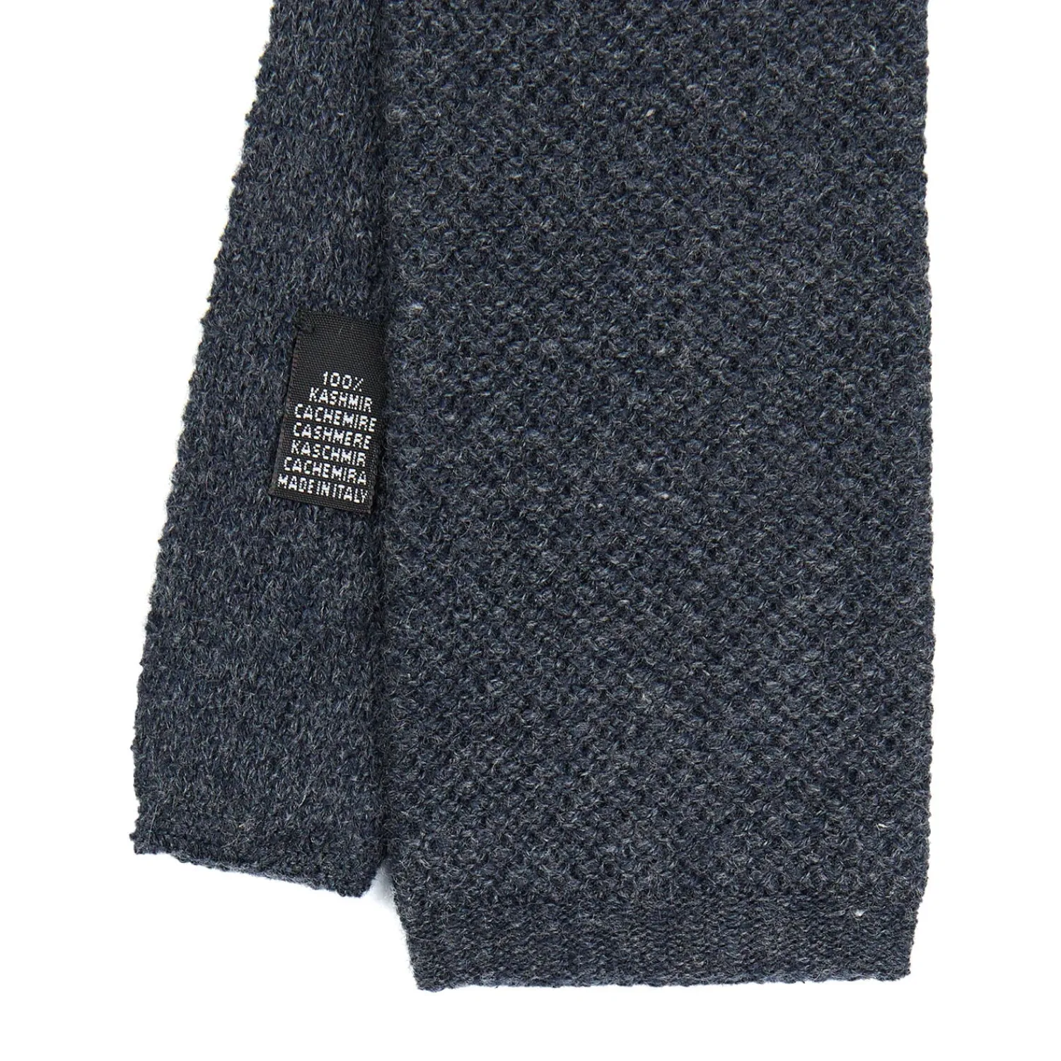 E.Marinella CRAVATTE|Cravatte In Lana E Cashmere|CRAVATTA TRICOT IN CASHMERE GRIGIO SCURO Tinta unita
