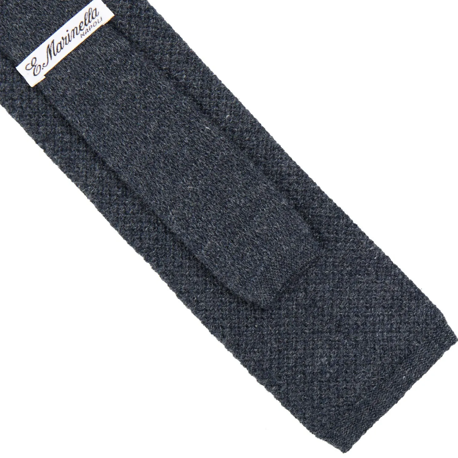 E.Marinella CRAVATTE|Cravatte In Lana E Cashmere|CRAVATTA TRICOT IN CASHMERE GRIGIO SCURO Tinta unita