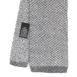E.Marinella CRAVATTE|Cravatte In Lana E Cashmere|CRAVATTA TRICOT IN CASHMERE GRIGIO CHIARO Tinta unita