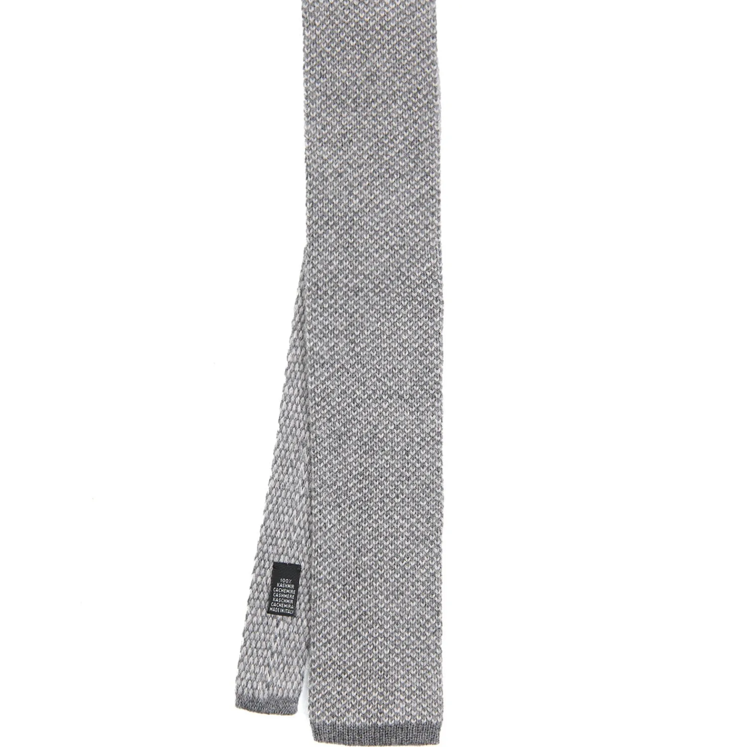 E.Marinella CRAVATTE|Cravatte In Lana E Cashmere|CRAVATTA TRICOT IN CASHMERE GRIGIO CHIARO Tinta unita
