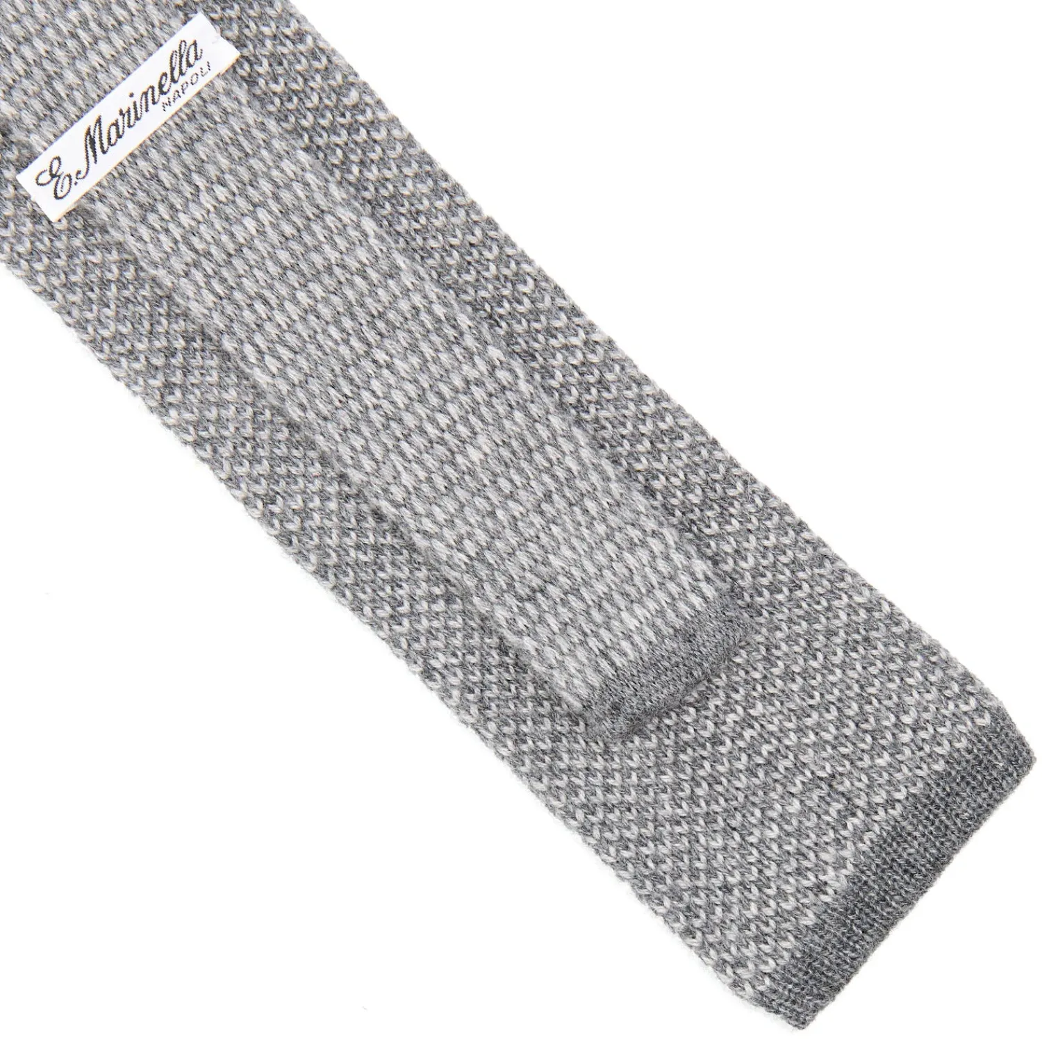 E.Marinella CRAVATTE|Cravatte In Lana E Cashmere|CRAVATTA TRICOT IN CASHMERE GRIGIO CHIARO Tinta unita