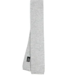 E.Marinella CRAVATTE|Cravatte In Lana E Cashmere|CRAVATTA TRICOT IN CASHMERE GRIGIO CHIARO Tinta unita