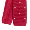 E.Marinella CRAVATTE|Cravatte In Garza E Tricot|CRAVATTA TRICOT IN SETA BORDEAUX Pois