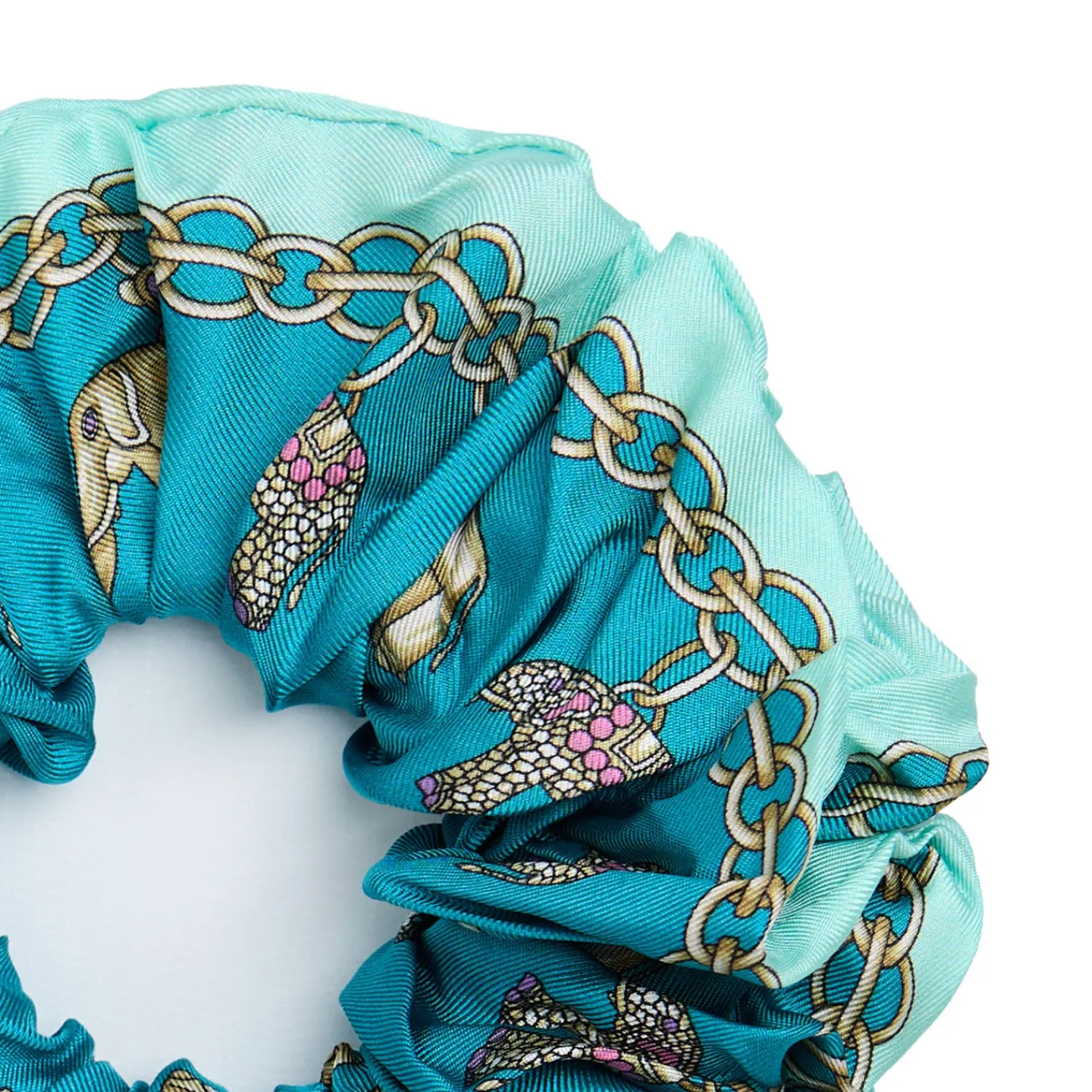 E.Marinella Fasce Ed Elastici Per Capelli|ELASTICO PER CAPELLI IN SETA AZZURRO Lucky elephant