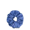 E.Marinella Fasce Ed Elastici Per Capelli|ELASTICO PER CAPELLI IN SETA BLU Em logo
