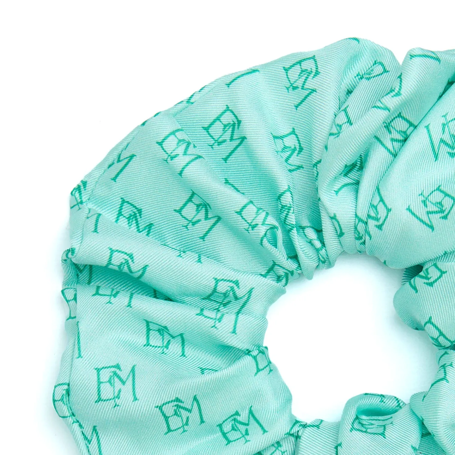 E.Marinella Fasce Ed Elastici Per Capelli|ELASTICO PER CAPELLI IN SETA VERDE CHIARO Em logo