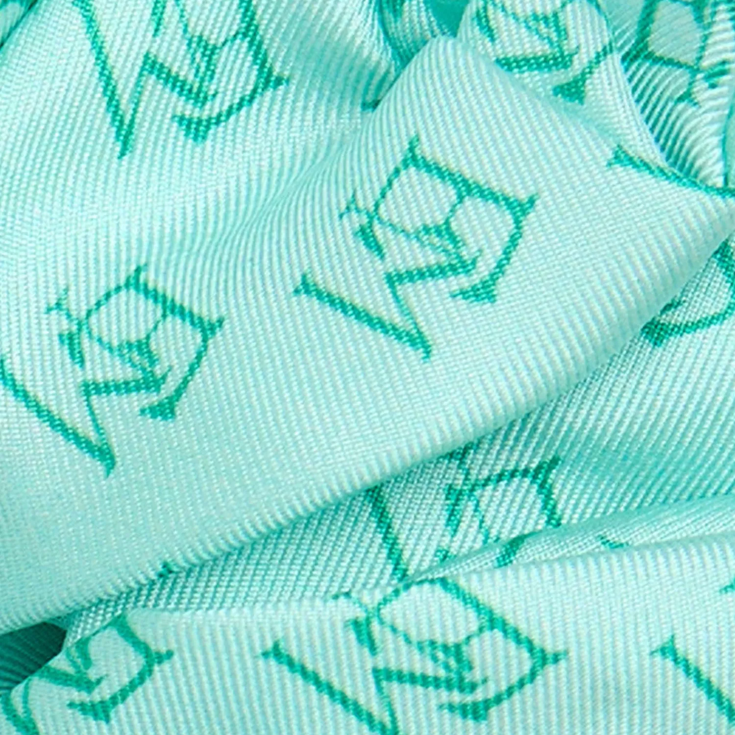 E.Marinella Fasce Ed Elastici Per Capelli|ELASTICO PER CAPELLI IN SETA VERDE CHIARO Em logo